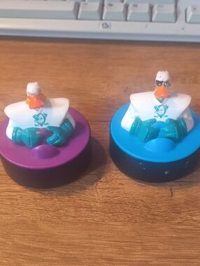 Vintage 1996 Disney Mighty Ducks Animated Series Puck Toys - Lot of 2
